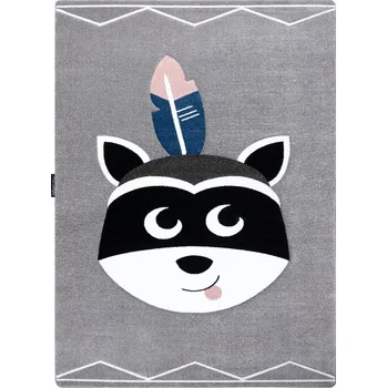 Koberec Dětský kusový koberec Petit Raccoon mukki grey, 160x220, šedá, dětský pokoj, Dywany Łuszczów - 1 rok na vrácení + DOPRAVA ZDARMA k Vám i zpět