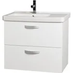 Krajcar KCP Cubito Praktik koupelnová skříňka s umyvadlem 75 x 65 x 45 cm odkládací plocha vpravo bílá 2KCP75