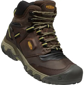 Pánská treková obuv Keen Ridge Flex Mid WP Coffee Bean/Keen Yellow 46