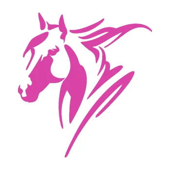 Samolepící dekorace Kůň 097 levá (16 - růžová) SAMOLEPKA NA AUTO, NÁLEPKA, FÓLIE, POLEP, TUNING, VLASTNÍ TEXT, TISK, AUTOSAMOLEPKY.cz, POLEPY, OBRÁZEK, LOGO, 3D STICKERS