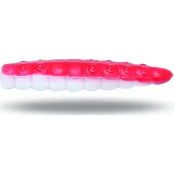 Gumová nástraha Magic Trout B-Maggot Česnek 2,5cm 10ks červená/bílá