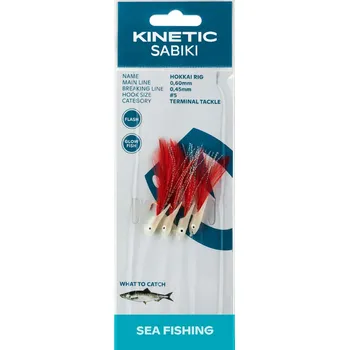 Nástraha Kinetic Návazec Sabiki Hokkai 4ks Barva: Pink Flash, Velikost háčku: #5