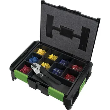 220381 Sada izolovaných zakončení v SysCon boxu a lisovací kleště 210761, Haupa