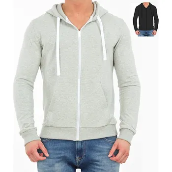 Pánská větrovka Pánská tepláková bunda velikost: S, barva: šedý melír