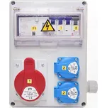 001105413 Zásuvková skříň ETI EDS8 RCD 2-2/1-5 32, jištěná s chráničem, ETI