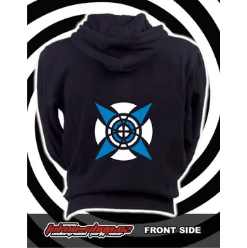 Pánská mikina TEKNOSHOP Hvězda tekno mikina na zip s kapucí s potiskem L černá