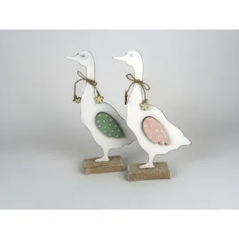 Velikonoční dekorace Kachna bílá, Barva Starorůžová