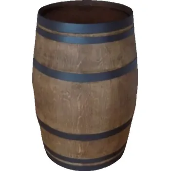 Sud Dubový sud ořechový odstín a černé skruže 225L 762