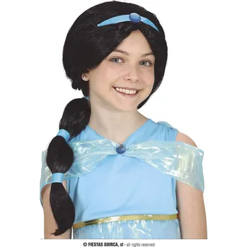 Karnevalový kostým Guirca Fiestas Španělsko Princezna dětská paruka s ohonem černá