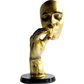 Sklenice Abstract Art Sculpture The Smoking One Gold