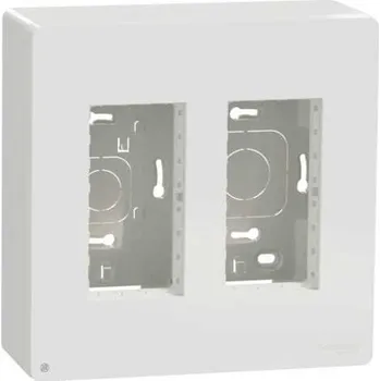 NU122420 Centrální jednotka 2x4 moduly vertikální povrchová, System+, Bílá Antibakteriální, Schneider