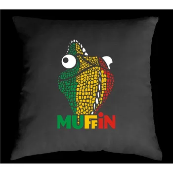 Dekorativní polštářek TEKNOSHOP Muffin 2013 SRPEN dnb polštářek s potiskem černý