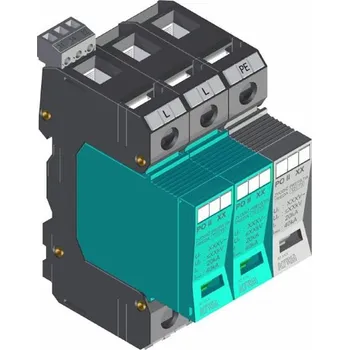 Přepěťová ochrana PO II 2+1 R 550V/40 (82.052) Přepěťová ochrana modulární, vyměnitelná,C+D, KIWA