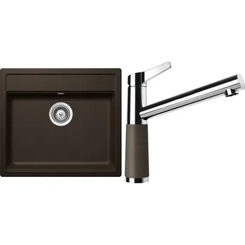 Granitový dřez Set Schock S10-4 (dřez Mono N-100 Bronze + baterie SC-510 Bronze)