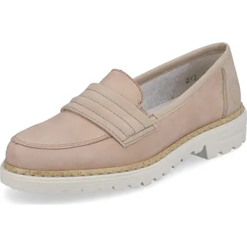 Dámské polobotky DÁMSKÉ POLOBOTKY RIEKER 54855-60 BÉŽOVÁ Barva: BÉŽOVÁ, Velikost: 38