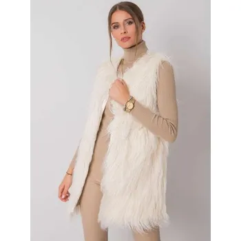 Dámská vesta Dámská vesta kožešinová RAFAELA ecru