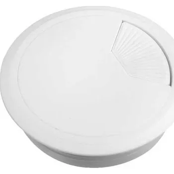 INS61211 2x Kabelová průchodka 80mm, System+, Bílá, Schneider