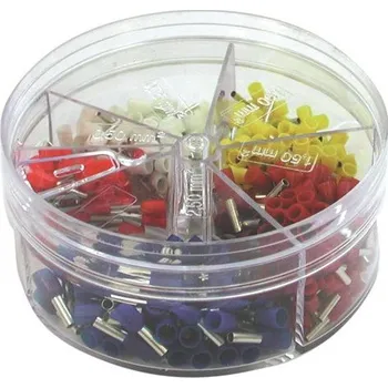 elektrický kabel 270852 Sada dutinek izolovaných, 5 druhů, typ II v organizéru, Haupa