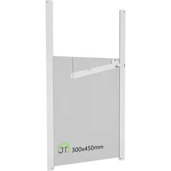 Chov hospodářského zvířete JOST-Technik Bezpečnostní dvířka kurníků JOSTechnik se zpětnou klapkou | 2mm hliník | Více rozměrů Rozměr: 300x450mm