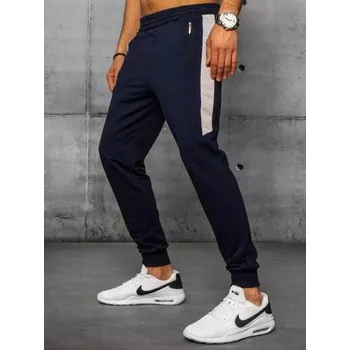 Pánské tepláky bez potisku granátové STRIP