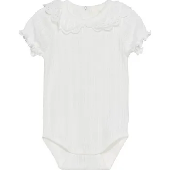 Kojenecký body EN-FANT Body SS Pointelle Egret 56-92 86 (doporučená výška 84-91cm)