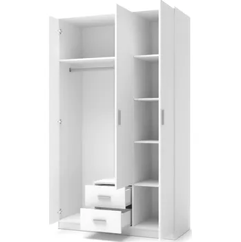 Nábytek ImportWorld Šatní skříň Angela S-3 (Barva: Dub sonoma / zrcadlo)