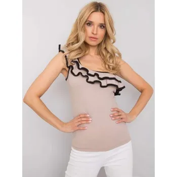 Dámský top s volánky Rhea OCH BELLA béžový
