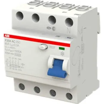 Jistič 2CSF204001R3800 F204AC-80/0,3 Chránič proudový 4P, 80 A, 300 mA, 10kA, Typ: AC, ABB