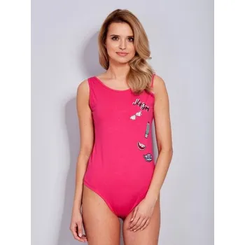 Body Dámské body se záplatami bavlněné GREA malinové červené
