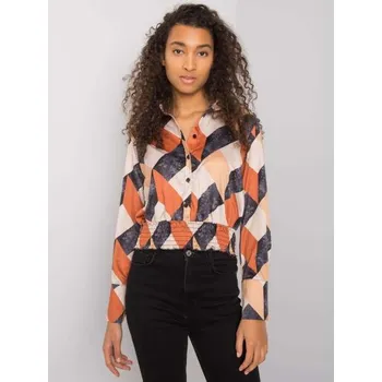 Dámská halenka Dámská halenka vzorovaná košilová GRIZELLA černo-béžová