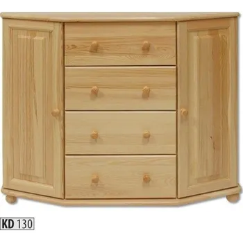 Ložnice ImportWorld Komoda Aksel masiv v100 x š115 x h47 cm (Barva dřeva: Dub)