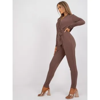 Dámský overall Dámská kombinéza s dlouhým rukávem SERAFINI hnědý