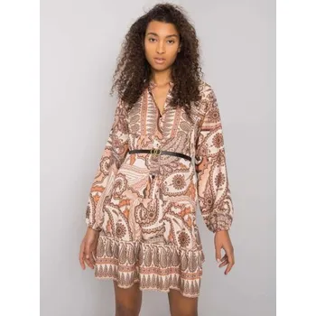 Dámské šaty Dámské šaty s potiskem MILAH béžové