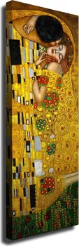 Obraz ASIR Obraz na plátně 30 x 80 cm reprodukce Gustav Klimt Polibek