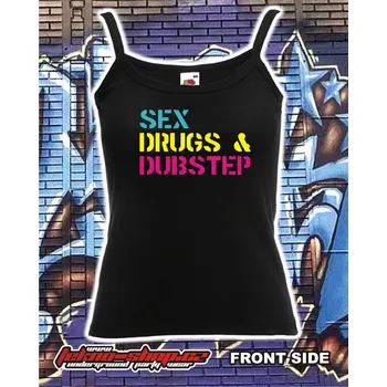 TEKNOSHOP SD & Dubstep dnb tílko s potiskem dámské XL červené