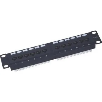 Patch panel XtendLan Patch panel 10", 12 portů, 1U, Cat5e PP0-12K