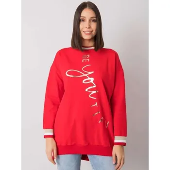 Dámská tunika Dámská tunika s nápisem bavlněná plus size JAMELLIA červená