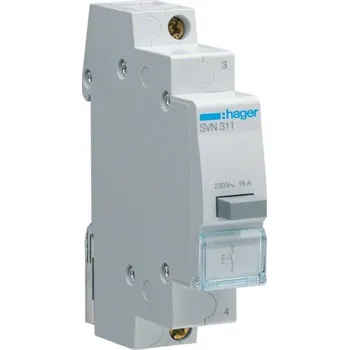 vypínač SVN311 Tlačítko 16A 230V AC 1M - 1 spínací kontakt, Hager
