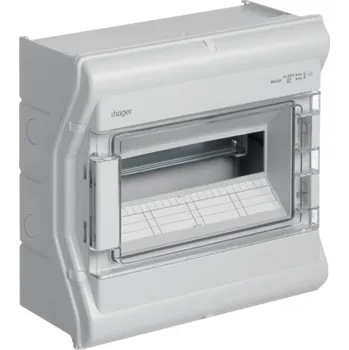 Rozvaděč VE112PN Rozvodnice nástěnná s perf. pro vývodky 12M IP65, Hager