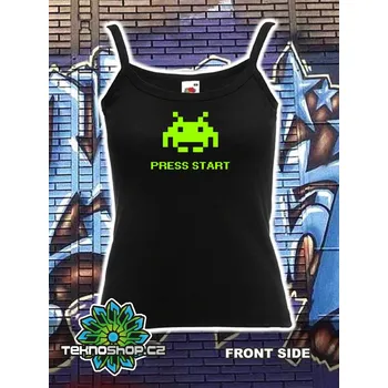 TEKNOSHOP Space Invaders tekno tílko s potiskem dámské