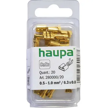 Kabelové oko 280012 Objímka mosazná 0,5 - 1,25 mm2, 4,8 x 0,5, Haupa