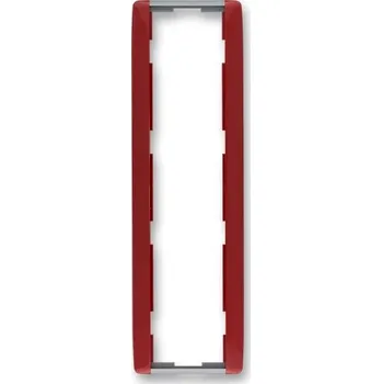 3901E-A00141 24 Rámeček čtyřnásobný, svislý, karmínová/ledová šedá, ABB Element