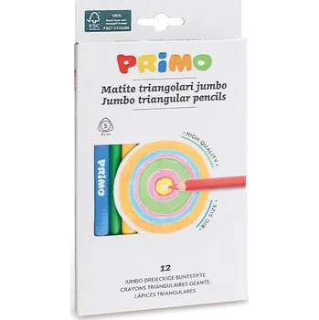 Pastelka Primo Primo, 519MAXITRIS12E, Jumbo, sada ergonomických školních pastelek, 12 ks