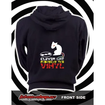 Pánská mikina TEKNOSHOP Sound Clever Cat tekno mikina na zip s kapucí s potiskem