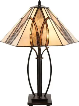 Lampička Clayre & Eef Tiffany Art Deco 2xE27 60W