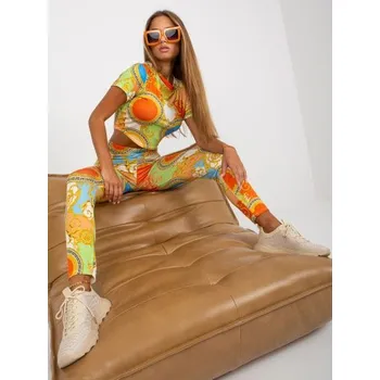 Dámský set s legínami vzorovaný ležérní MERYLE oranžový