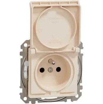 Elektrická zásuvka SDD212013 Zásuvka šroubová, 230V, 16A, IP44, béžová, Schneider