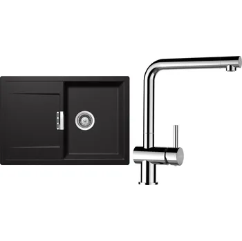 Granitový dřez Set Schock S6-8 (dřez Mono D-100S Stone + baterie Epos Chrom)