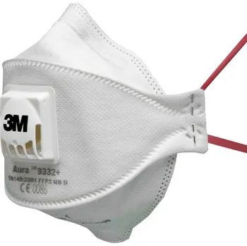 3M 9332+AURA, Filtrační polomaska 3M, FFP3, s ventilkem, skládací, ochranný faktor: 50 x NPK-P