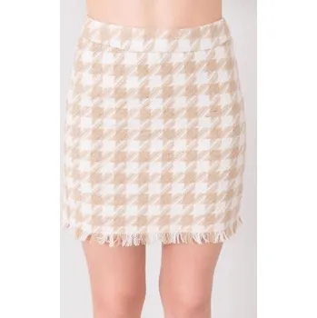 Dámská sukně Dámská sukně mini BSL béžovo-bílá